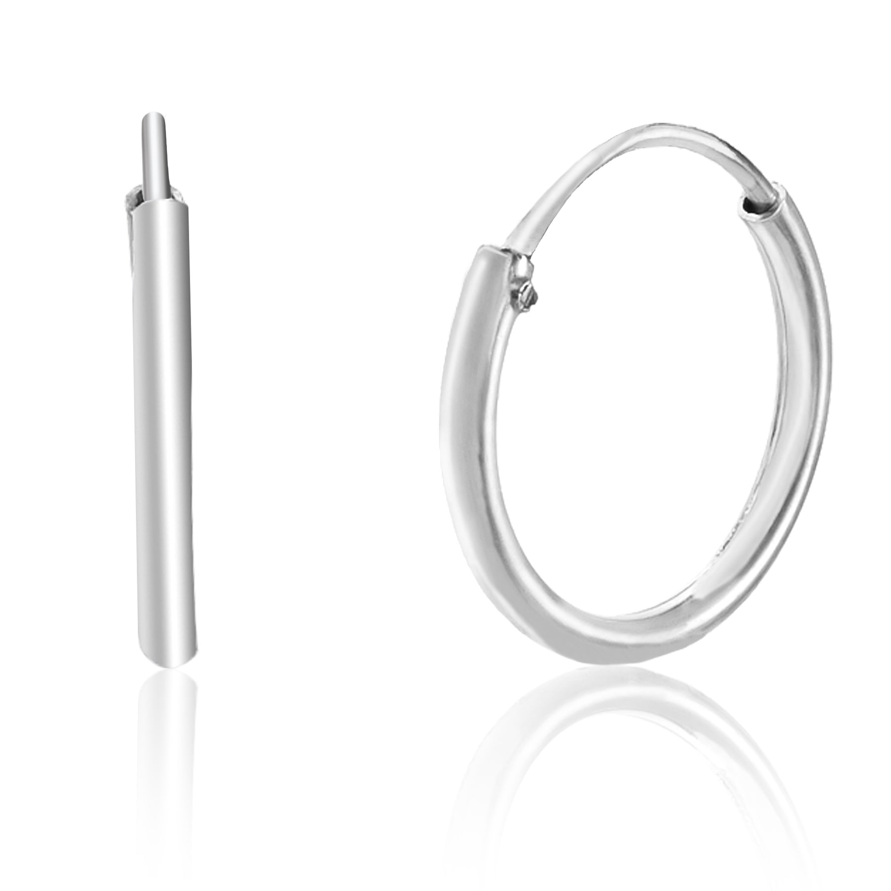 Sterling Silver Endless Hoop Earrings